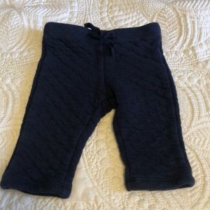 Gently used Janie and Jack sz 3-6 month navy quilted pants